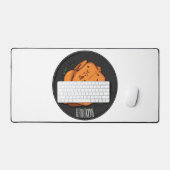 ローストチキン漫画イラストレーション デスクマット (キーボード&マウス)