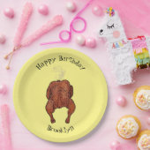 ローストチキン漫画イラストレーション ペーパープレート (パーティー)