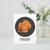 ローストチキン漫画イラストレーション ポストカード (スタンド正面)