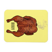 ローストチキン漫画イラストレーション マグネット (横)