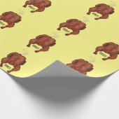 ローストチキン漫画イラストレーション ラッピングペーパー (角)