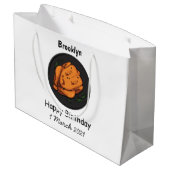 ローストチキン漫画イラストレーション ラージペーパーバッグ (裏面アングル)