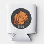 ローストチキン漫画イラストレーション 缶クーラー (裏面)