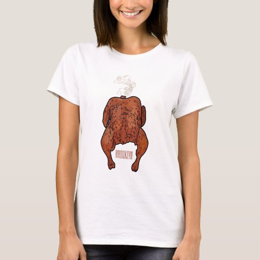 ローストチキン漫画イラストレーション Tシャツ (正面)