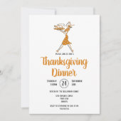 ローストトルコレトロ感謝祭ディナー 招待状 (正面)