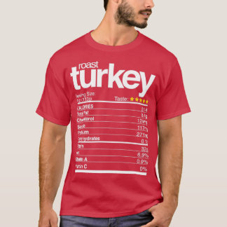 ローストトルコ栄養事実感謝祭 Tシャツ