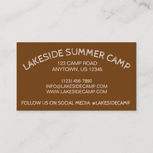 ローストトーストマーシュマロキャンピングサマーキャンプ 名刺 (裏面)