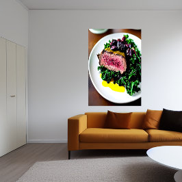 ローストヒトテンダーロイン皿 | AIアートポスター ポスター