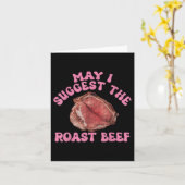 ローストビーフが大人に乗り出すおもしろいことをお勧め カード (黄色い花)