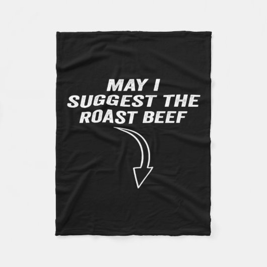 ローストビーフのミームをお勧めおもしろいする フリースブランケット (正面)