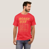ローストビーフの衣装おもしろい感謝祭の料理の落書き Tシャツ (正面フル)