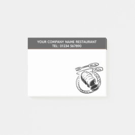 ローストビーフレストランイラストレーションテーマ ポストイット