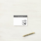 ローストビーフレストランイラストレーションテーマ ポストイット (デスク上)