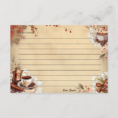 ローストフランスのレシピカード エンクロージャーカード (裏面)