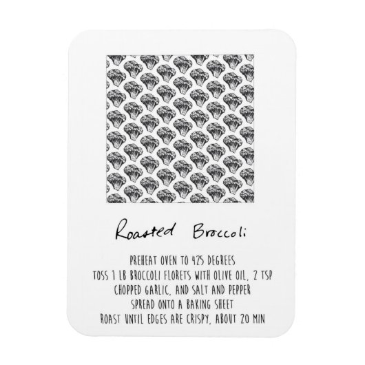 ローストブロッコリーレシピ磁石 マグネット (縦)