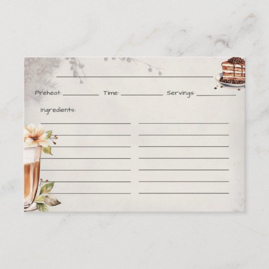 ローストベーシックフランスのレシピカード エンクロージャーカード (正面)