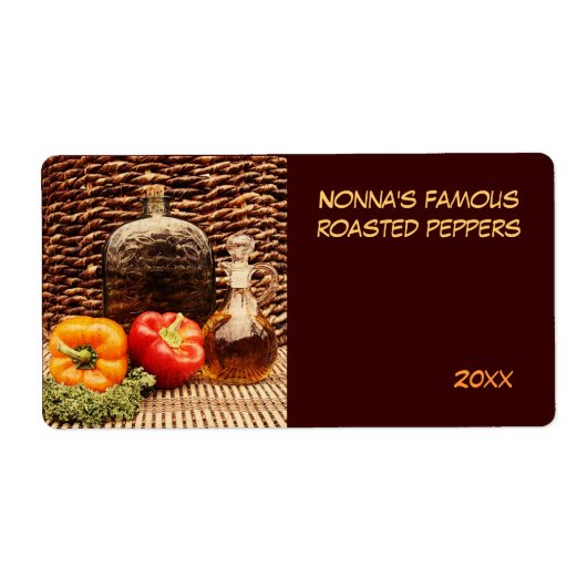 ローストペッパー缶詰ラベル ラベル (正面)