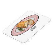 ローストポークベリー漫画イラストレーション マグネット (左側)