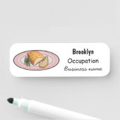 ローストポークベリー漫画イラストレーション 名札 (インサイチュ)