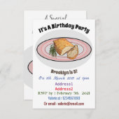 ローストポークベリー漫画イラストレーション 招待状 (正面/裏面)