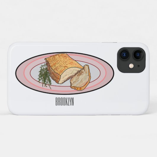 ローストポークベリー漫画イラストレーション Case-Mate iPhoneケース (裏面(横))