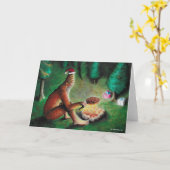 ロースト栗by RyGuy Art Holiday Card カード (黄色い花)