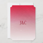 ローズかわいらしブーケをテーマにした結婚式の誘い 招待状 (裏面)