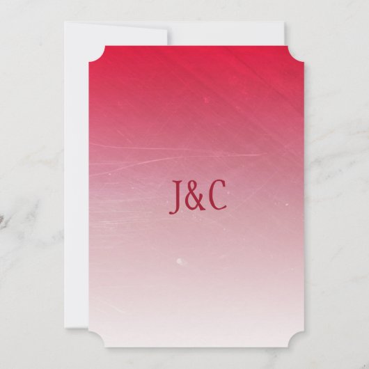 ローズかわいらしブーケをテーマにした結婚式の誘い 招待状 (裏面)