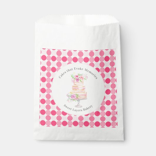 ローズが添えられた華やかな水彩レイヤードケーキの専門店 フェイバーバッグ (正面)