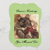 ローズが贈るミュージカルねこカードの季節のご挨 シーズンカード (正面/裏面)