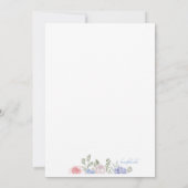 ローズとハイドランジアの感謝カード サンキューカード (裏面)