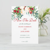 ローズとバラの水彩ステム ウェディング 招待状 (スタンド正面)