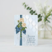 ローズとパールのブーケ 誓いの更新 招待状 (スタンド正面)