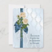 ローズとパールのブーケ 誓いの更新 招待状 (正面)