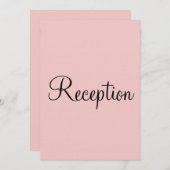 ローズとブルーパステルモノグラムの結婚式の披露宴 招待状 (正面/裏面)