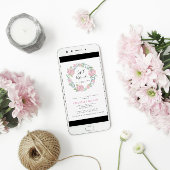 ローズとリーフのリース リトルミラクル ベビーシャワー 招待状