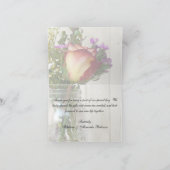 ローズとワイルドフラワーのメイソンジャー 感謝 (内部)