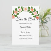 ローズと月桂樹の結婚式Save the Date 招待状 (スタンド正面)
