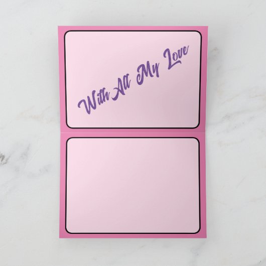 ローズと白い犬のコレクション カード (内部)