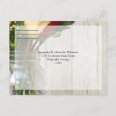 ローズと野の花のメイソンジャー インビテーションポストカード (裏面)