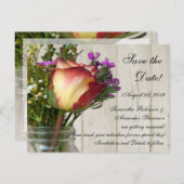 ローズと野の花のメイソンジャー 案内ポストカード (正面/裏面)