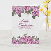 ローズのお悔やみブーケ – 母の死を悼んで カード (黄色い花)