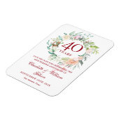 ローズのガーランド 40周年記念 保存日付 マグネット (左側)