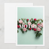 ローズのグリーティングカード　母 - 愛してるよ、永遠に シーズンカード (正面/裏面)