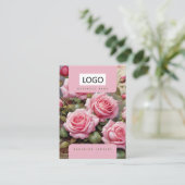 ローズのジュエリーイヤリングネックレス ディスプレイカード 名刺 (スタンド正面)