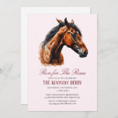 ローズのレースへの招待状 デルビーパーティー 招待状 (正面/裏面)