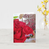 ローズの折り紙誕生日カード カード (黄色い花)