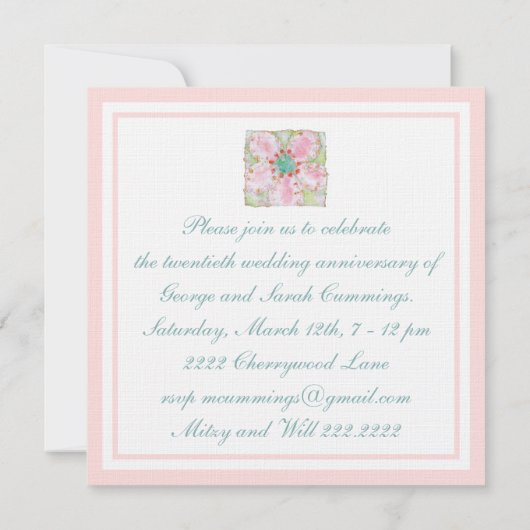 ローズの招待状 招待状 (裏面)