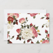 ローズの結婚式招待状テーブルナンバー 招待状 (裏面)