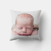 ローズの花のガーランド ベビー 誕生記念 統計情報 クッション (裏面)